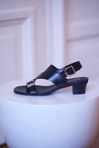 ANNE THOMAS WOMEN'S KABUKI SANDAL IN NERO 