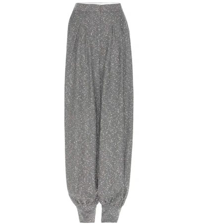 Stella Mccartney Knitted Wool Trousers In Grey