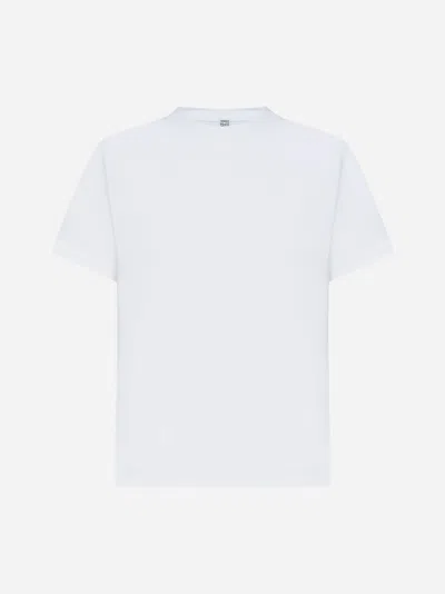 Totême Toteme Women Crew-neck Organic Cotton T-shirt In Off White