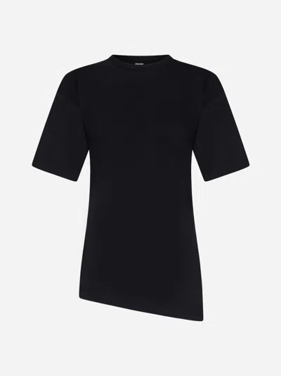 Totême Toteme Women Twisted Organic Cotton Jersey Top In Black