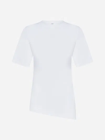 Totême Toteme Women Twisted Organic Cotton Jersey Top In White