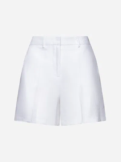Blanca Vita White Linen Saponaria Shorts