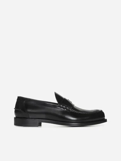 Givenchy Classic Leather Mr. G Loafers In Black