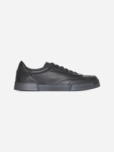 Dolce & Gabbana Gray Calfskin Portofino Yacht Sneakers