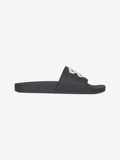 Balenciaga Slide Sandals With Open Toe And Flat Sole