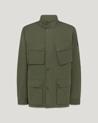 Belstaff Fieldmaster Utility Jacket Adjustable Cuffs In Army Olive