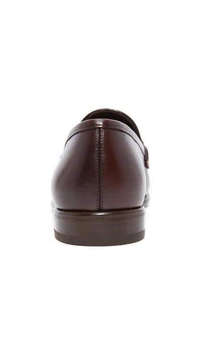 Shop Ferragamo Salvatore  Mason Bit Leather Loafers In Black, Grey