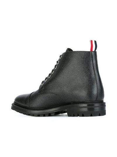 Shop Thom Browne Lace-up Ankle Boots