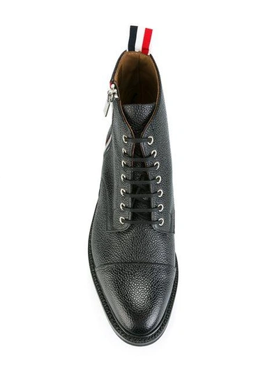 Shop Thom Browne Lace-up Ankle Boots
