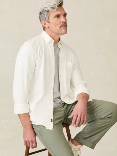 Faherty Coastline Knit Shirt In Whitewall