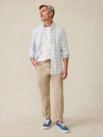 Faherty Coastline Knit Shirt In Hidden Lake Plaid