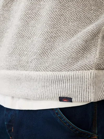 Faherty Whitewater Quarter Zip In Grey Shell Loop