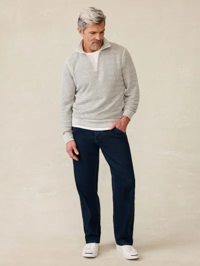 Faherty Whitewater Quarter Zip In Grey Shell Loop