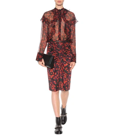 Shop Givenchy Printed Silk Blouse In Multicolored