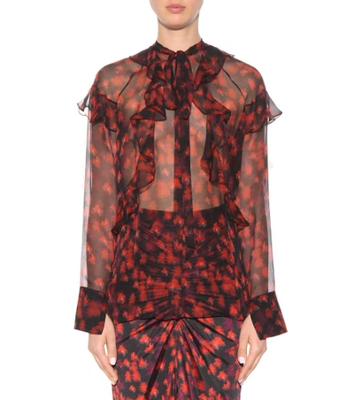 Shop Givenchy Printed Silk Blouse In Multicolored