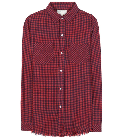 Current Elliott The Two Pocket Prep School Cotton Knitted Shirt In Red