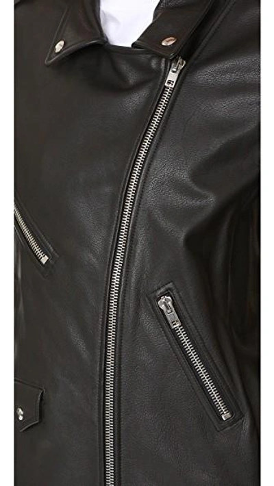 Shop Alexander Wang Boyfriend Moto Jacket In Jet