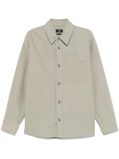 Apc A.p.c. Surchemise Basile Brodee Poitrine