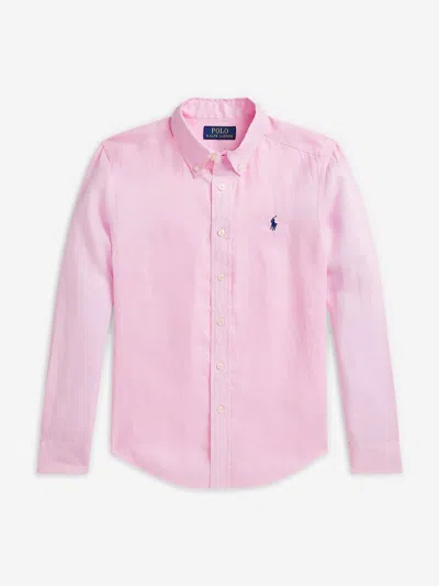 Polo Ralph Lauren Ralph Lauren Boys Linen Shirt In Pink
