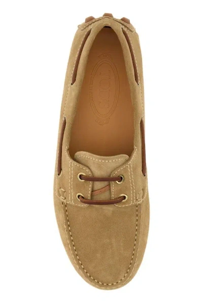 Tod's Gommino Leather-trimmed Suede Loafers