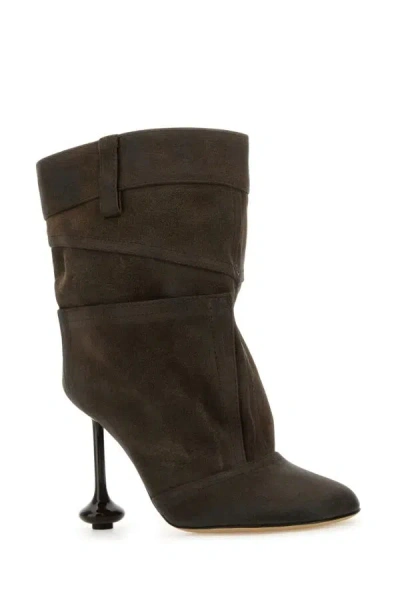 Loewe Suede Ankle Boots With 9 Cm Heel Height For Women
