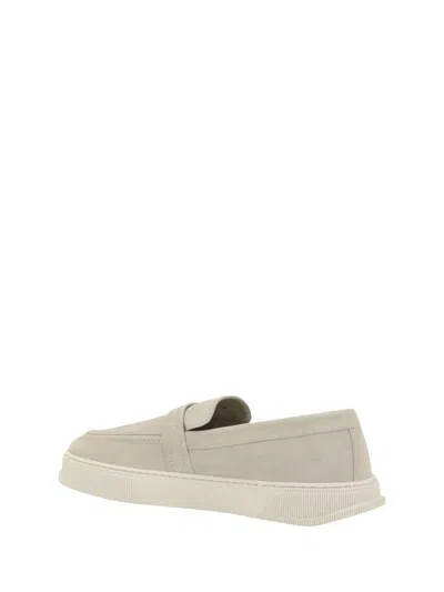 Ferragamo Men Gancini Loafers In Beige
