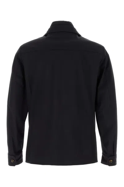 Moorer Dark Blue Nylon Blend Volmer Jacket