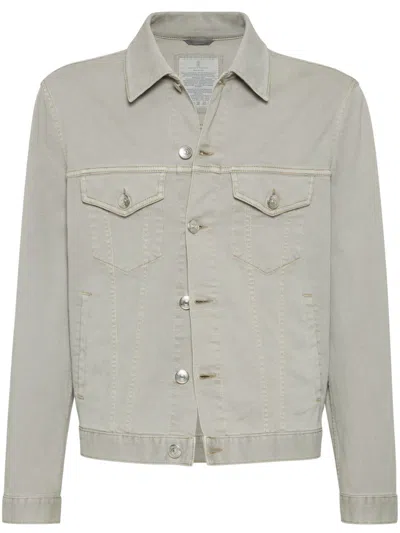Brunello Cucinelli Structured Denim Jacket With Soft Finish