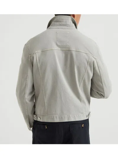 Brunello Cucinelli Structured Denim Jacket With Soft Finish