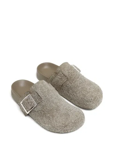 Loewe Textured Surface Slip-on Slippers