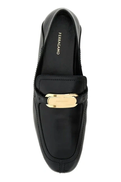 Ferragamo Elaine Vara Buckle Loafers In Calf Leather