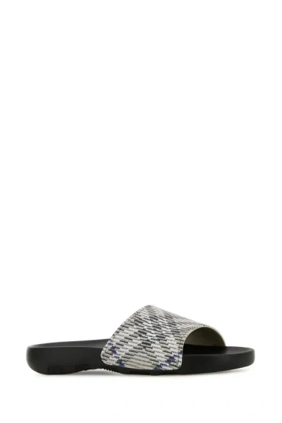 Burberry Beige Dive Check Slides