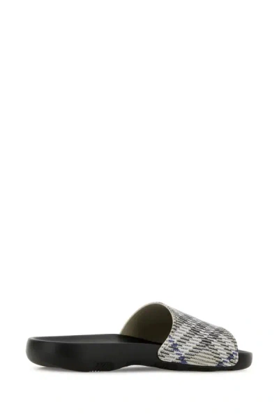 Burberry Beige Dive Check Slides