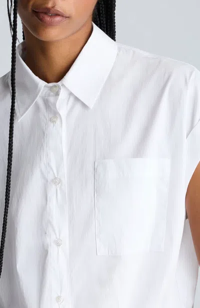 Kenneth Cole Drop Shoulder Short Sleeve Button Front Shirt In Multicolor