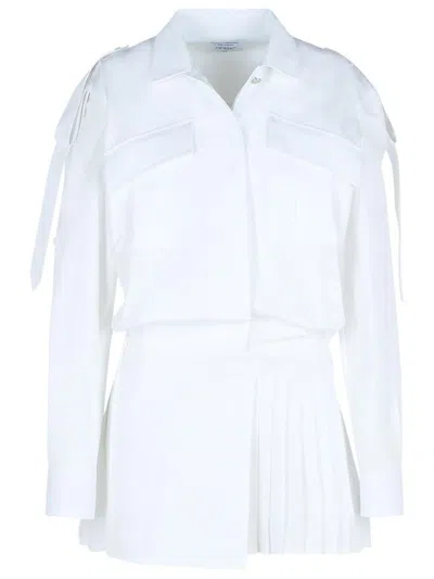 Off-white Off White 'savana' White Cotton Dress In White