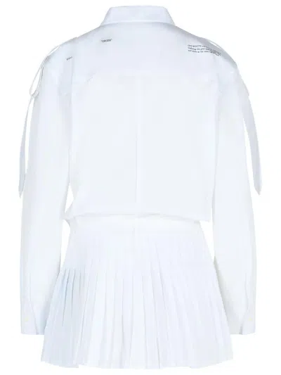Off-white Off White 'savana' White Cotton Dress In White