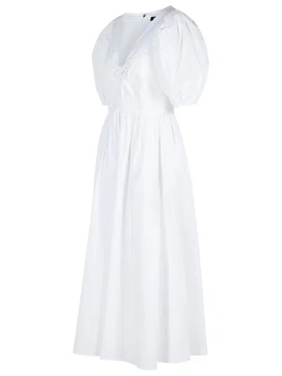 Rotate Birger Christensen Rotate Puff Sleeve Midi Dress In White