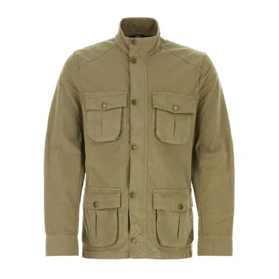 Barbour Corbridge Jacket Long Sleeves Multiple Pockets In Ol11