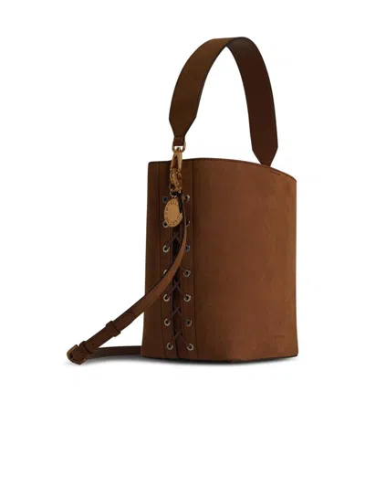 Stella Mccartney 'soft' Brown Suede Crossbody Bag In Brown
