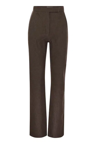 Max Mara Galizia Denim Trousers In Brown
