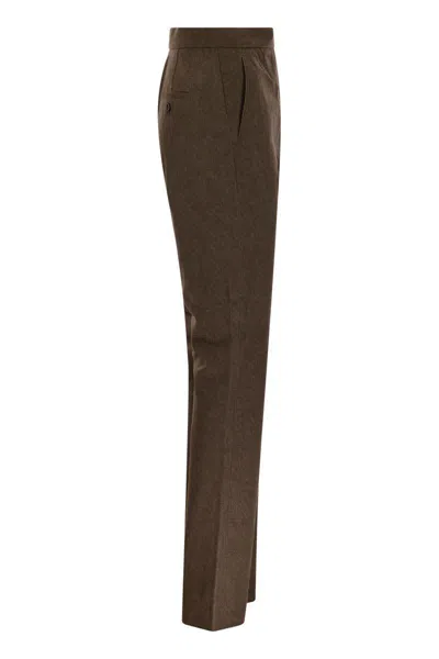 Max Mara Galizia Denim Trousers In Brown