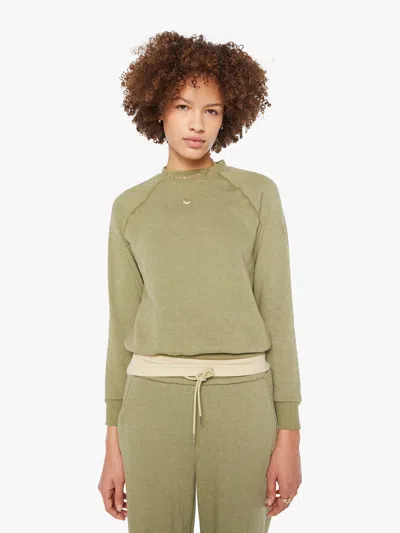 Sprwmn Shrunken Raglan Sweatshirt Basil In Multi