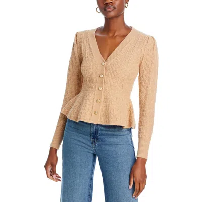 Line & Dot Amina Peplum Cardigan In Multi