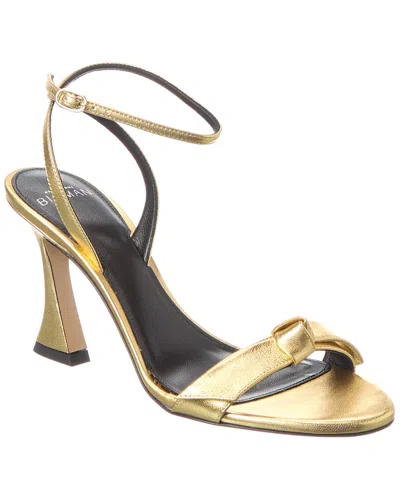 Alexandre Birman Clarita Bell 85 Leather Sandal In Gold