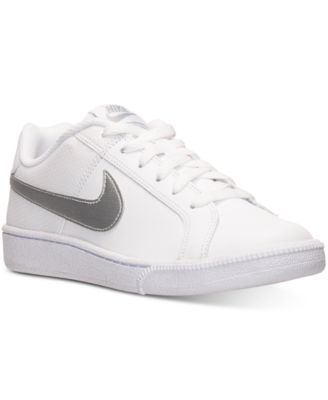 nike court royale white silver