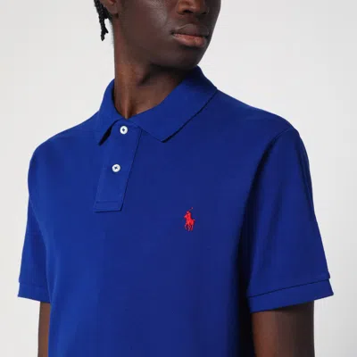 Polo Ralph Lauren Electric Blue Custom Slim Fit Polo In Blue