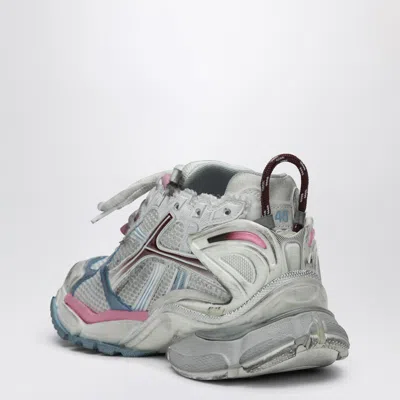 Balenciaga Sneaker Runner White Blue Pink Brown In White