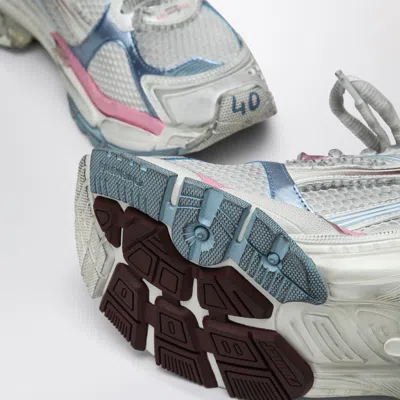 Balenciaga Sneaker Runner White Blue Pink Brown In White
