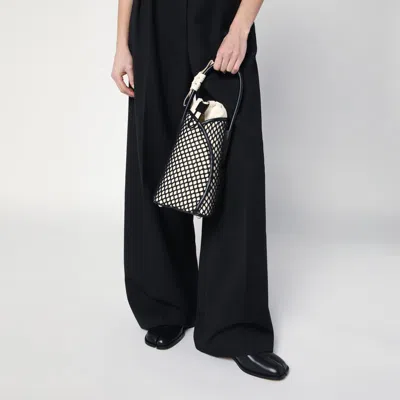 Maison Margiela Fortune Vertical Mesh Bucket Bag In Black
