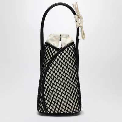Maison Margiela Fortune Vertical Mesh Bucket Bag In Black
